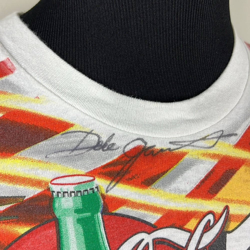 HASE AUTHENTICS Nascar Charlotte Signed Dale Earnhardt Tee M - Picture 4 of 11